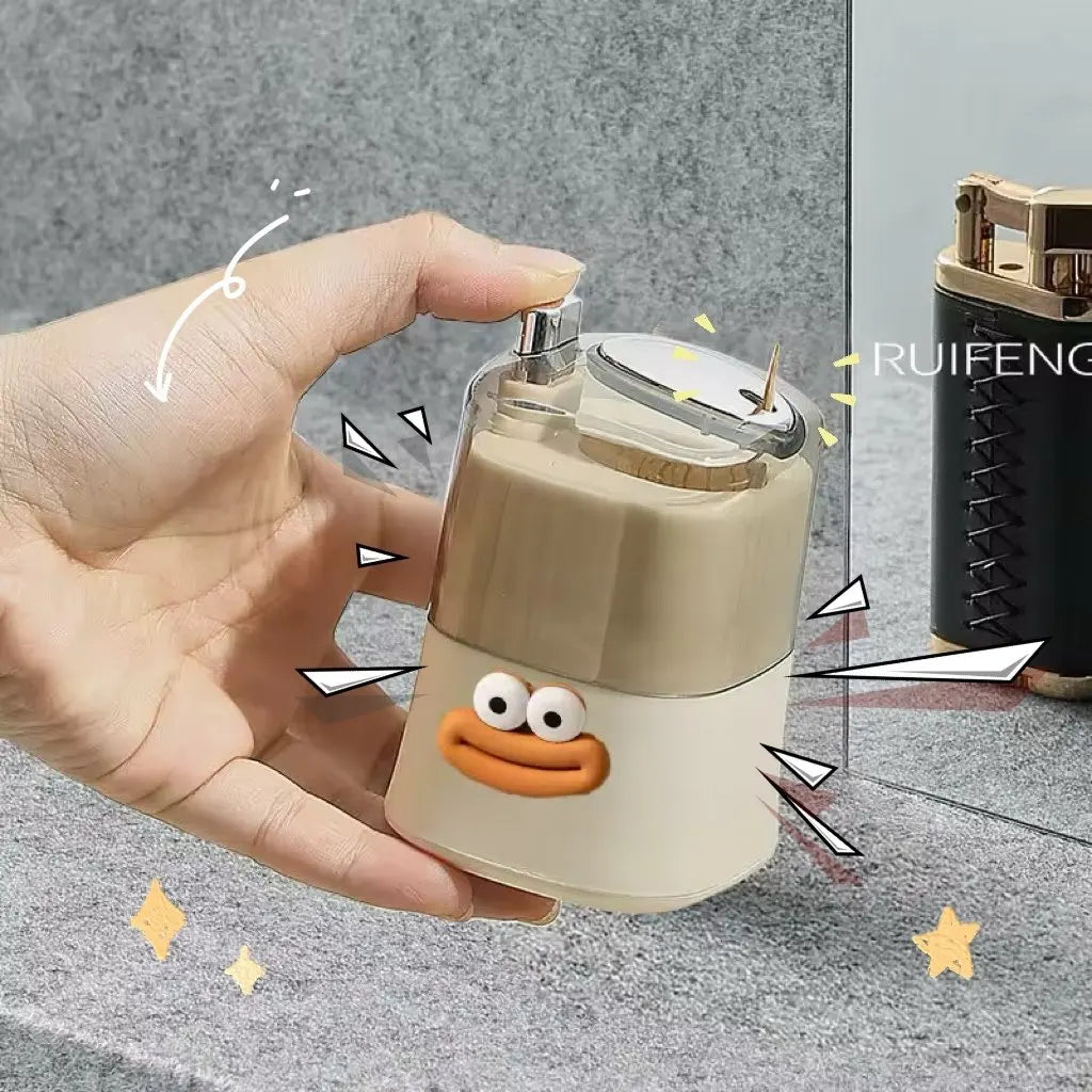 Creative Toothpick Storage Box Automatic Pop-up Toothpick Box Home Living Room Dining Room Push-type Toothpick Holder