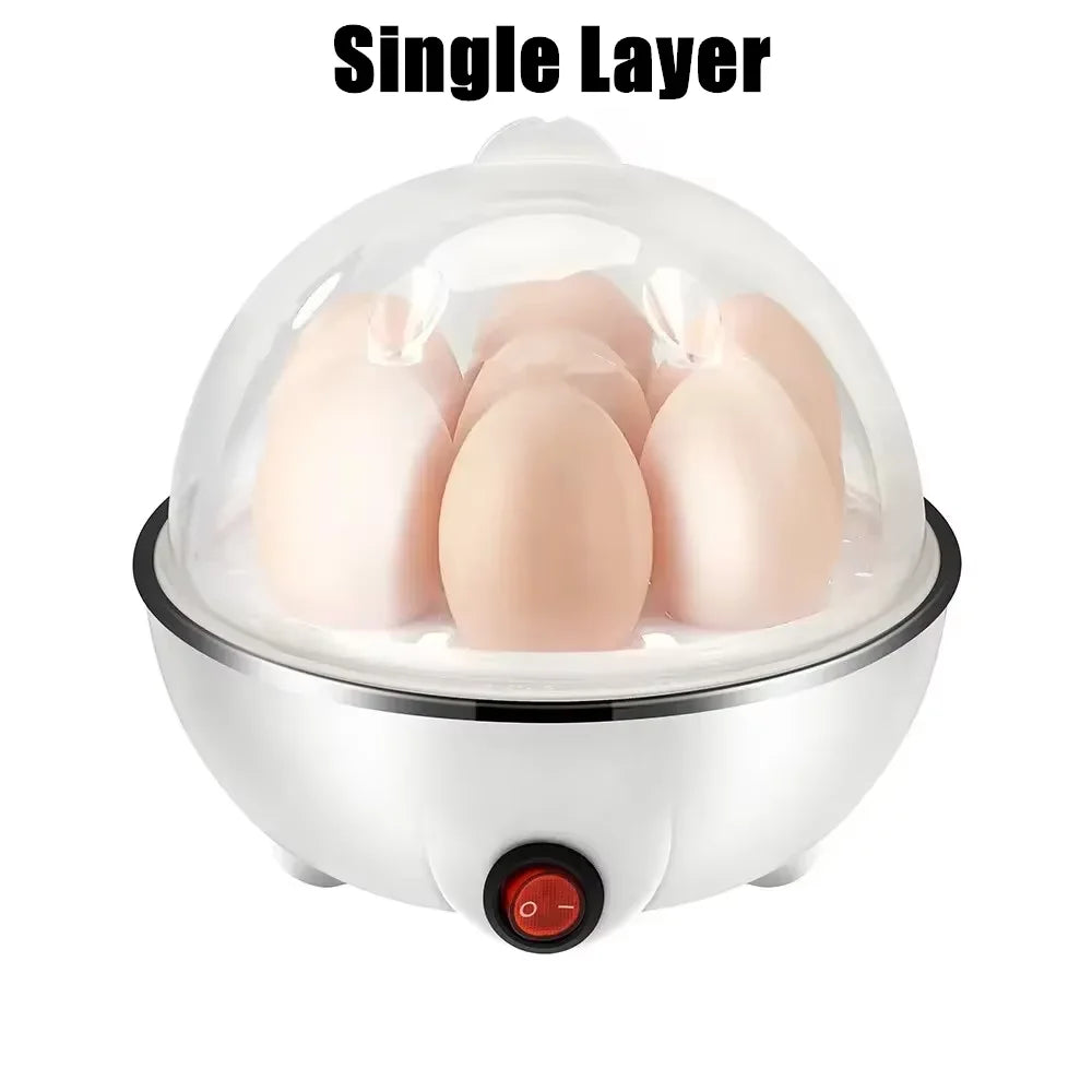 Smart Egg Cooker, White Egg Cooker Electric Eggs Boiler Multifunctional Mini Eggs Cooker Steamer Poacher for Kitchen Use