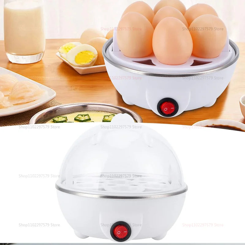 Smart Egg Cooker, White Egg Cooker Electric Eggs Boiler Multifunctional Mini Eggs Cooker Steamer Poacher for Kitchen Use