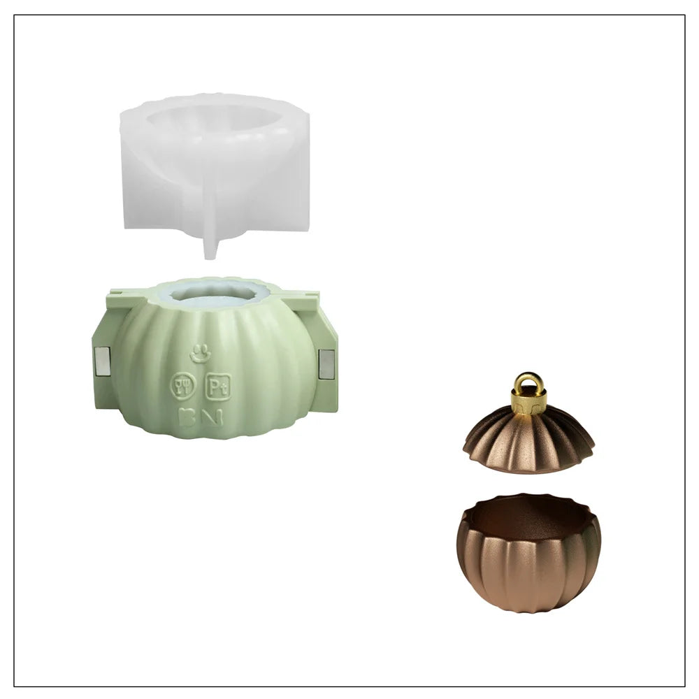 Twinkle Bauble Candle Jar Concrete Jesmonite Silicone Mold 4 oz Candle Refill Mold Christmas Home Decoration