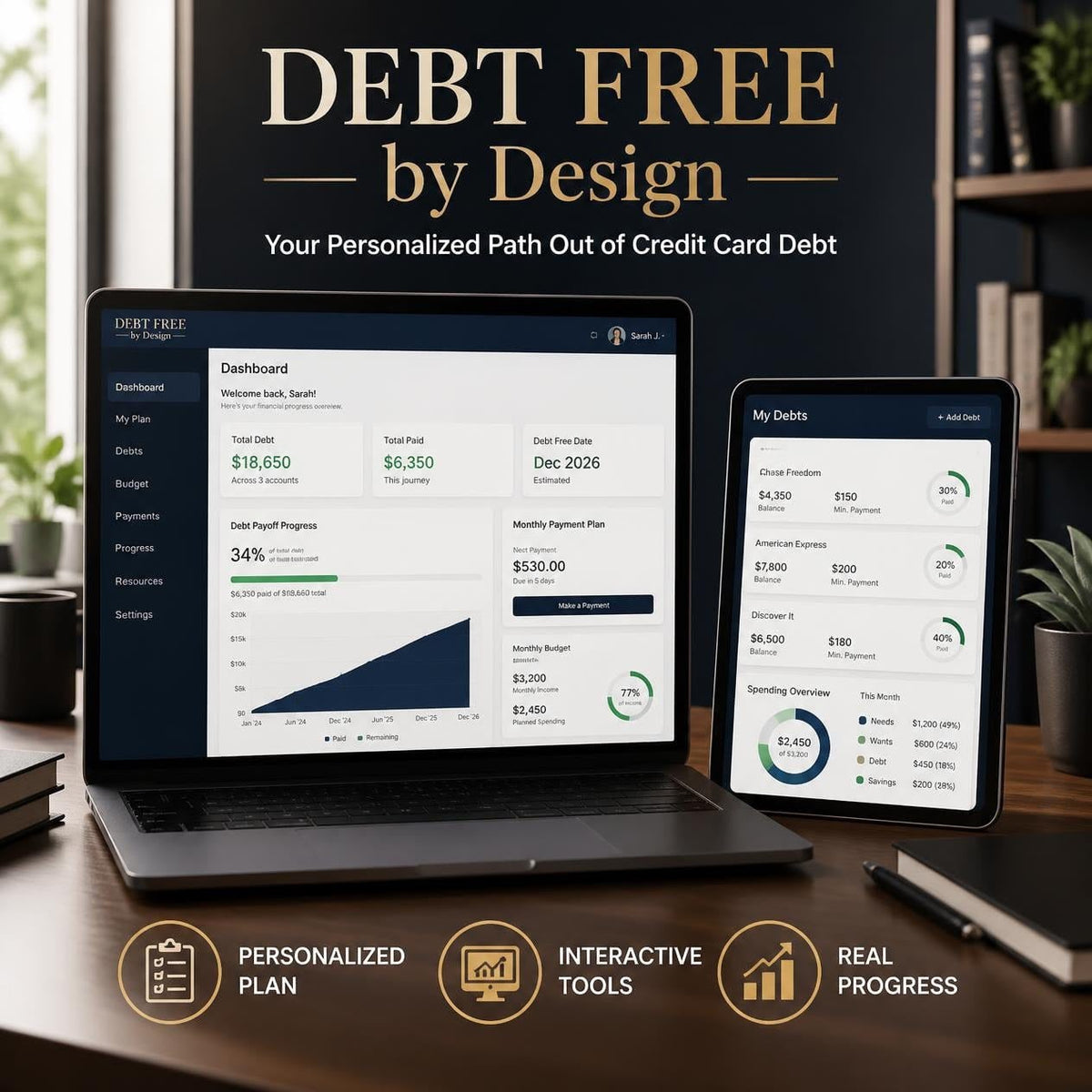 Debt Free by Design — Interactive Credit Card Debt Freedom Course