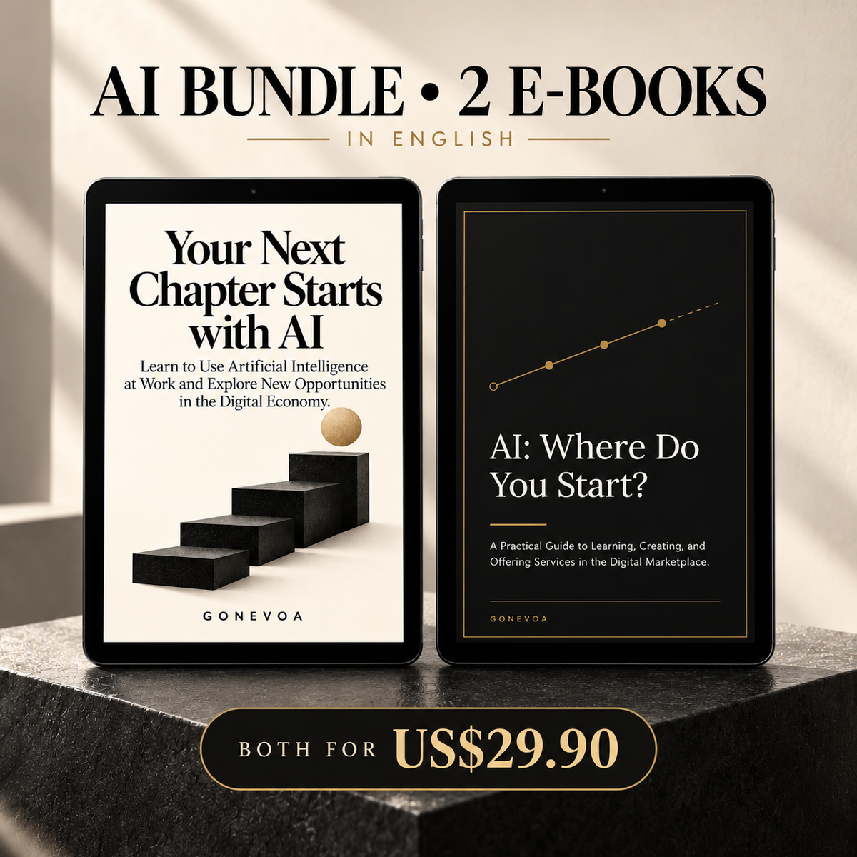 AI bundle — two English ebooks for US$29.90
