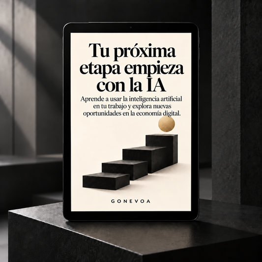 Tu próxima etapa empieza con la IA — cubierta crema